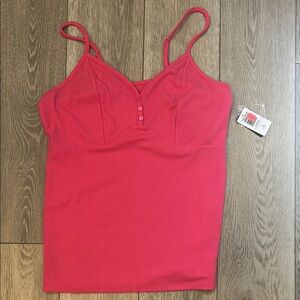 Hot Pink Sleeveless Ribbed Top